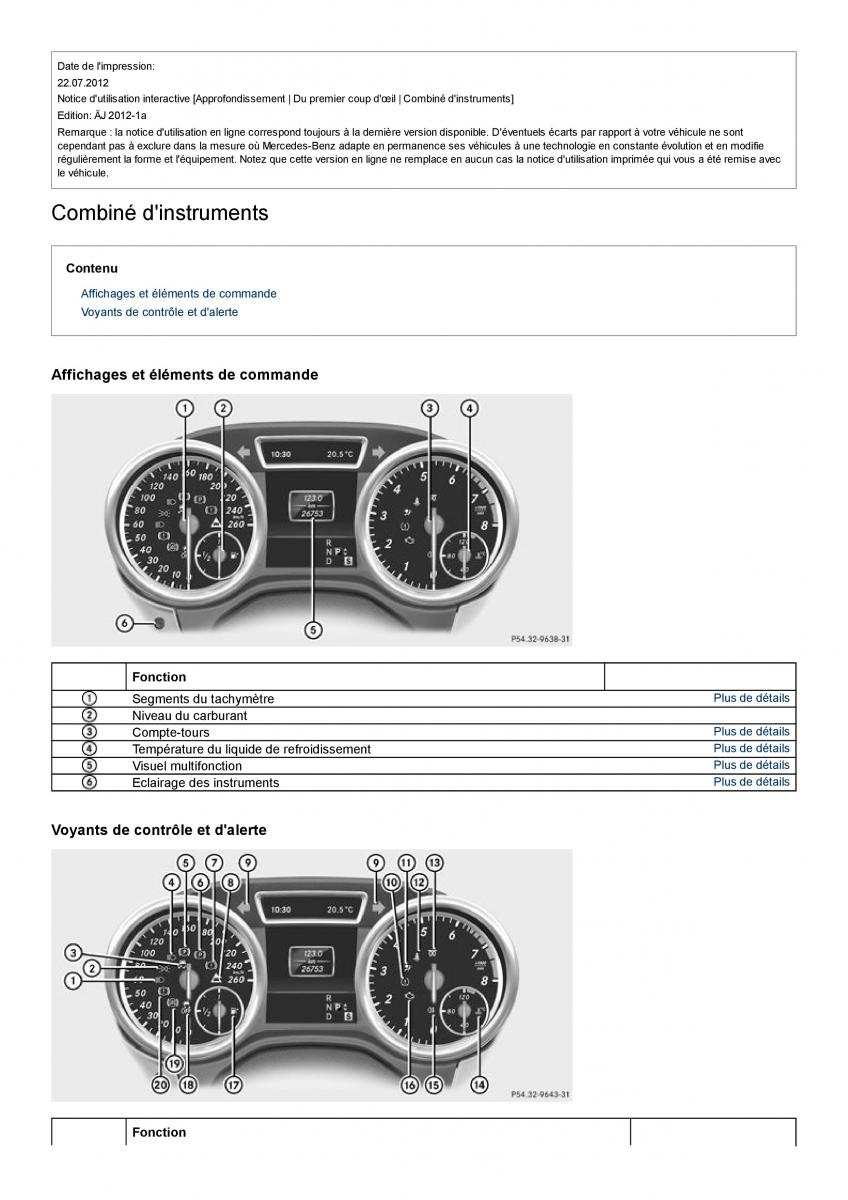 Mercedes Benz ML class II W164 manuel du proprietaire / page 13
