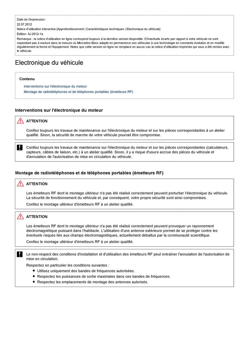 Mercedes Benz ML class II W164 manuel du proprietaire / page 425