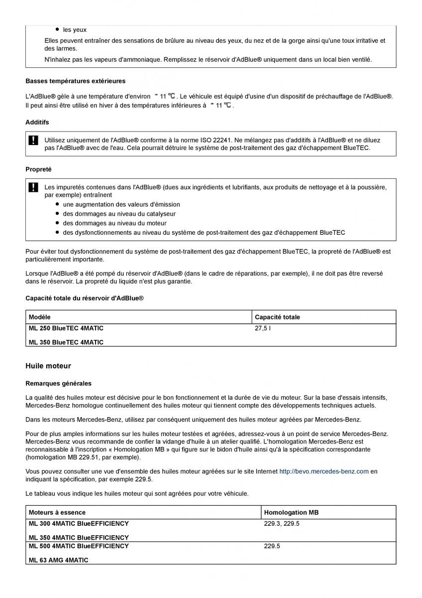 Mercedes Benz ML class II W164 manuel du proprietaire / page 434