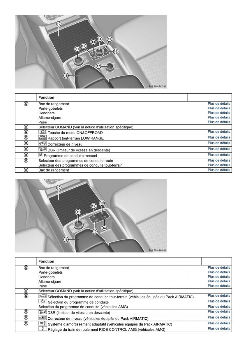 Mercedes Benz ML class II W164 manuel du proprietaire / page 17