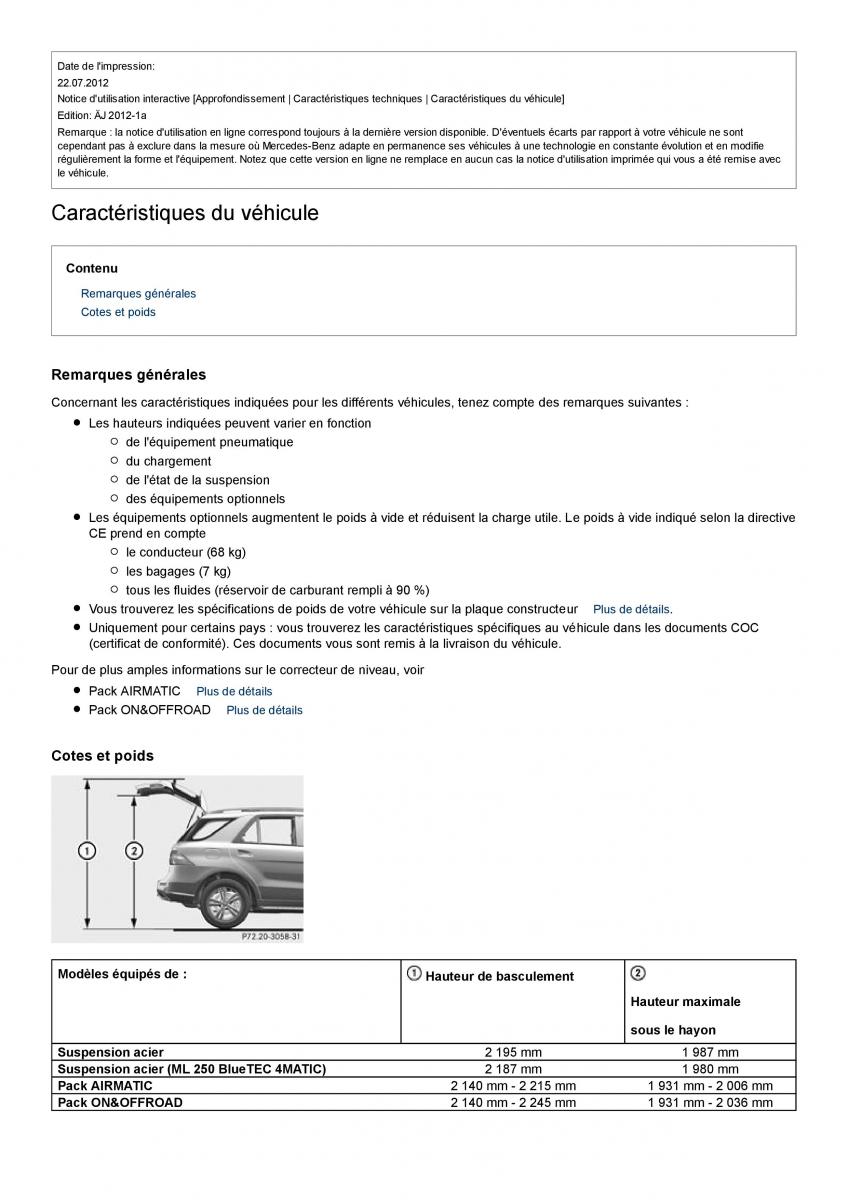 Mercedes Benz ML class II W164 manuel du proprietaire / page 438