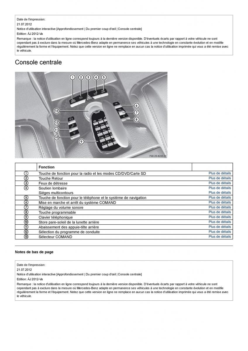 Mercedes Benz S class W221 manuel du proprietaire / page 17