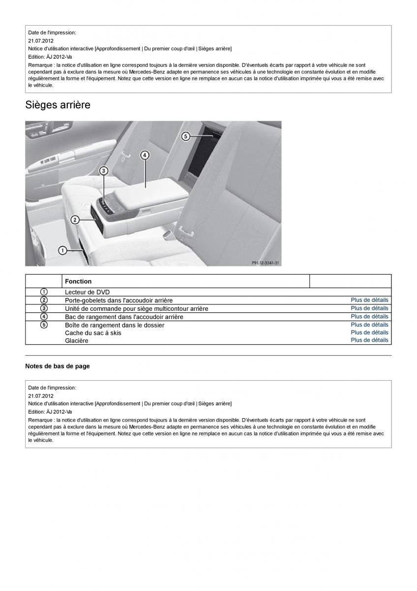 Mercedes Benz S class W221 manuel du proprietaire / page 21