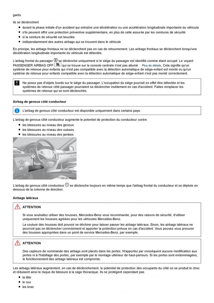 Mercedes Benz S class W221 manuel du proprietaire / page 27