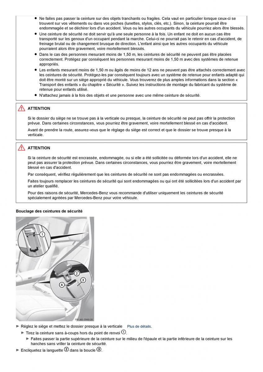 Mercedes Benz S class W221 manuel du proprietaire / page 31