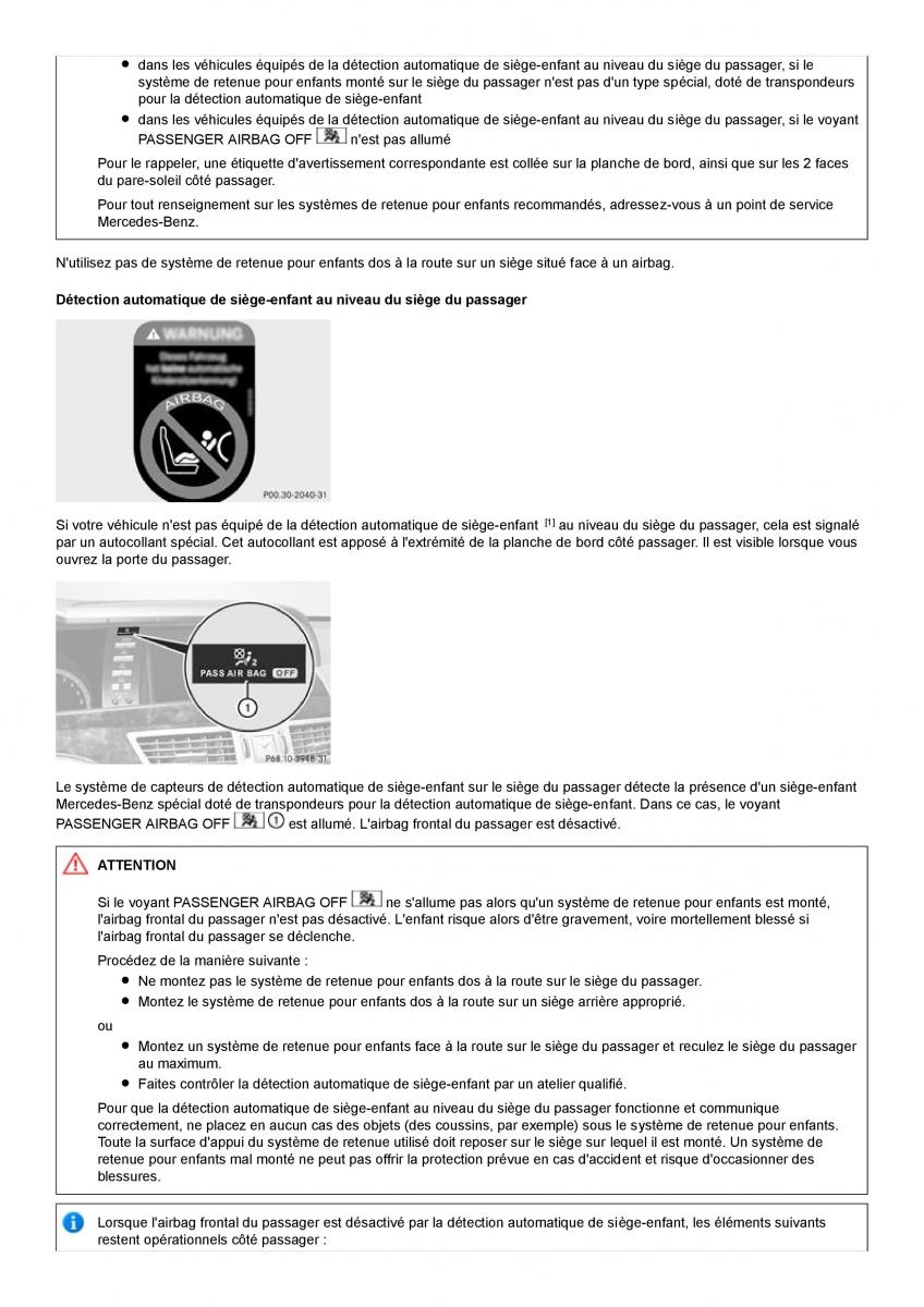 Mercedes Benz S class W221 manuel du proprietaire / page 37