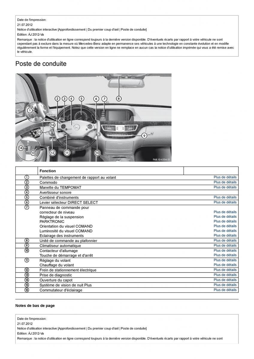 Mercedes Benz S class W221 manuel du proprietaire / page 11