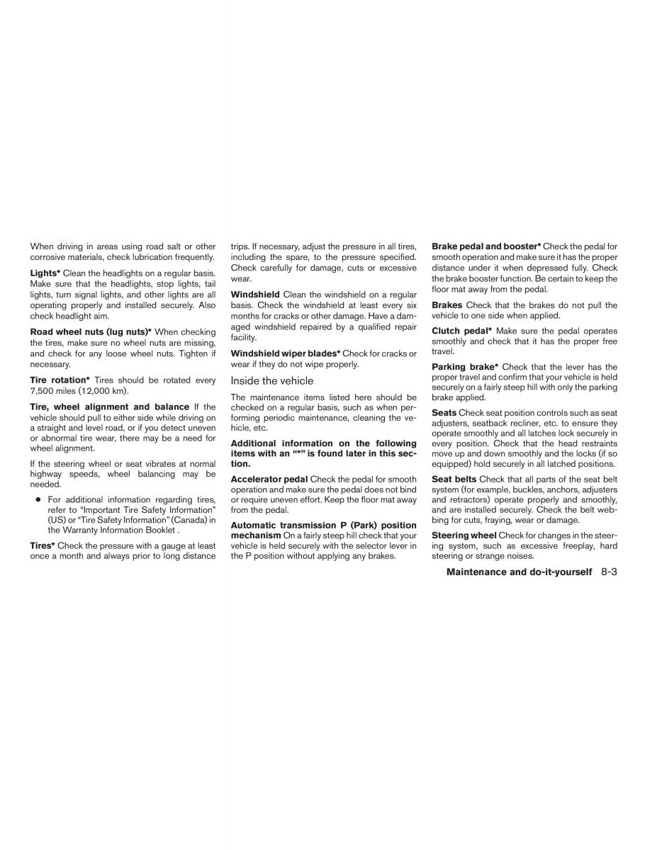 Nissan Altima L31 III 3 owners manual / page 179