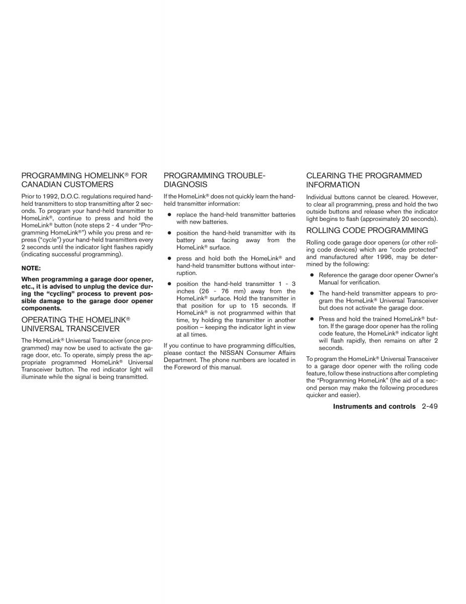 Nissan Altima L32 IV 4 owners manual / page 117
