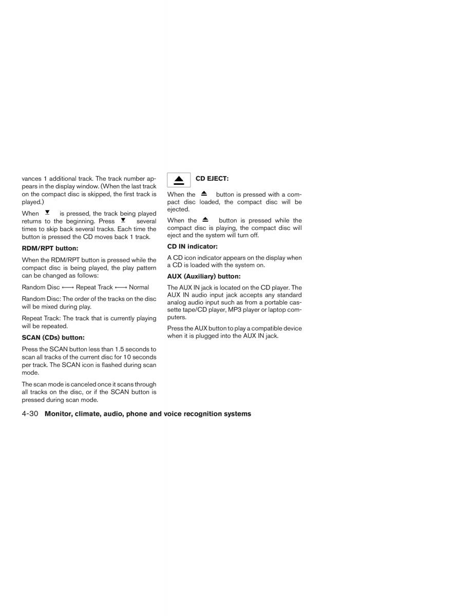 Nissan Altima L32 IV 4 owners manual / page 174