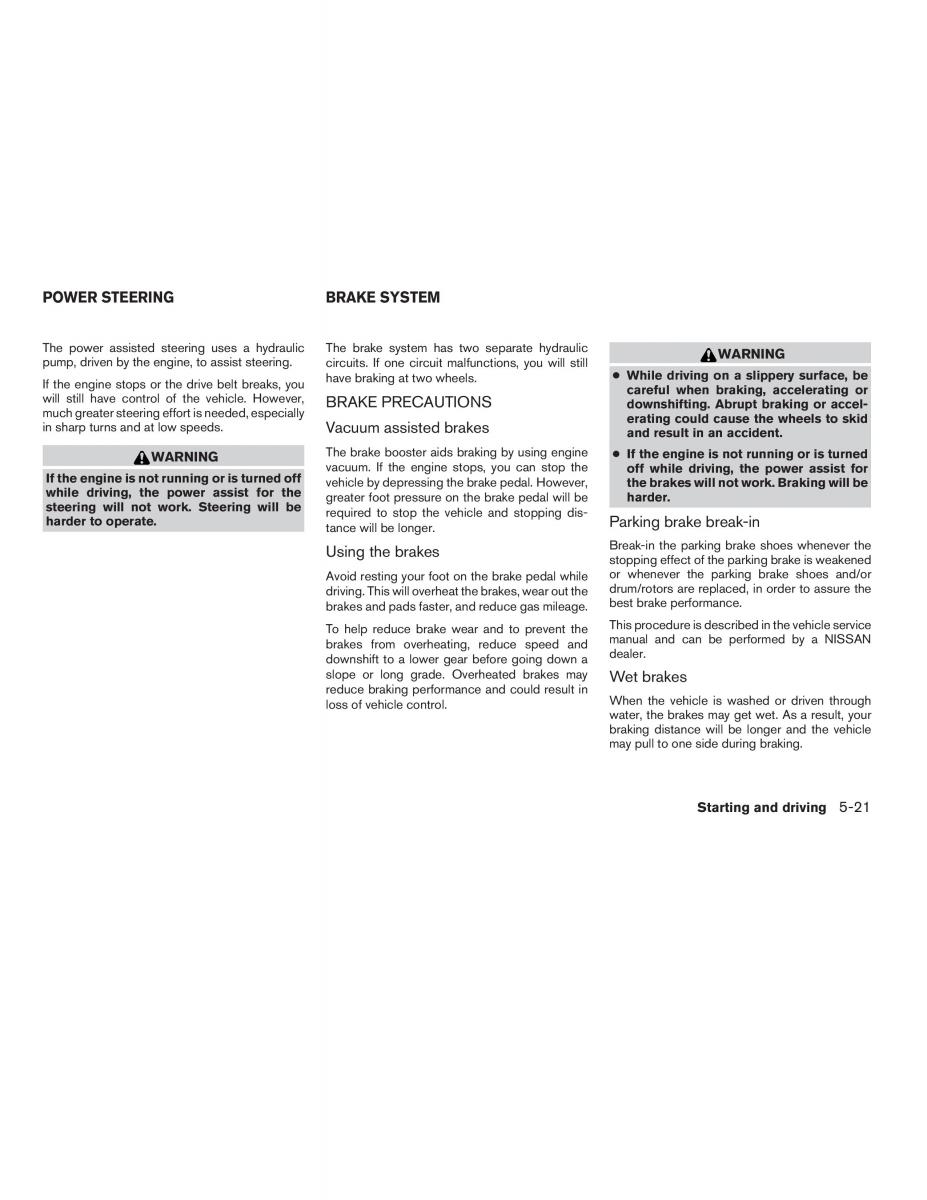 Nissan Altima L32 IV 4 owners manual / page 235