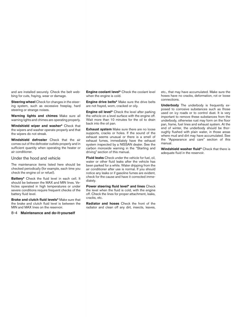 Nissan Altima L32 IV 4 owners manual / page 264