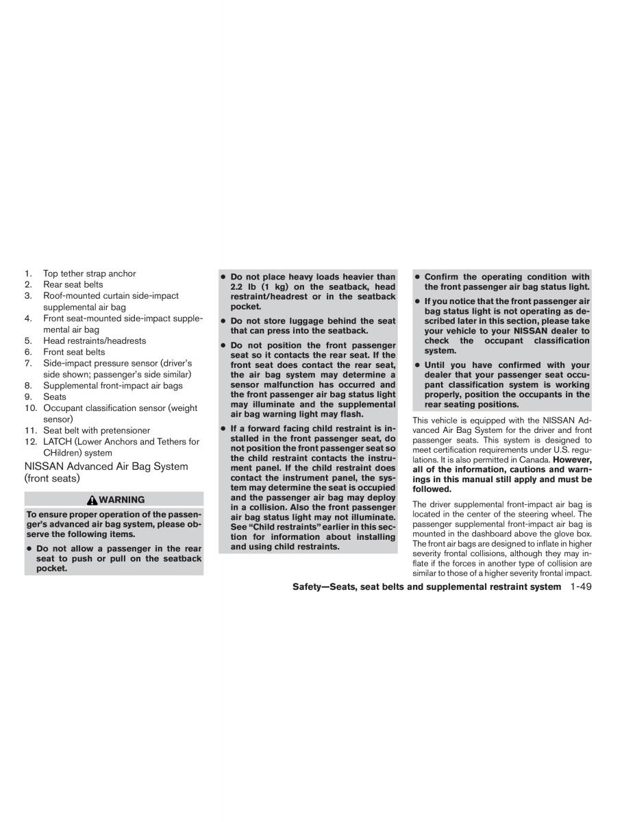 Nissan Altima L33 V 5 owners manual / page 66