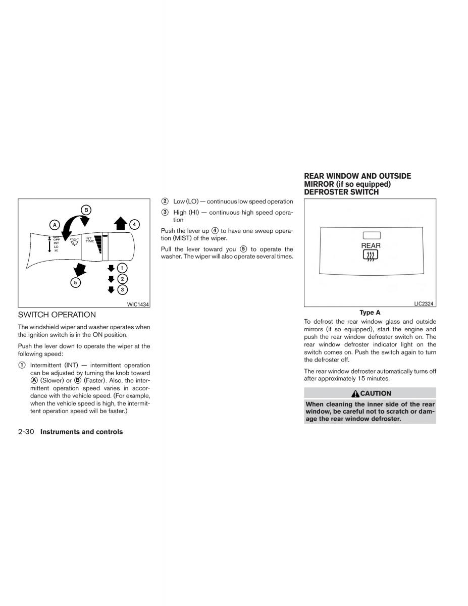 Nissan Altima L33 V 5 owners manual / page 107