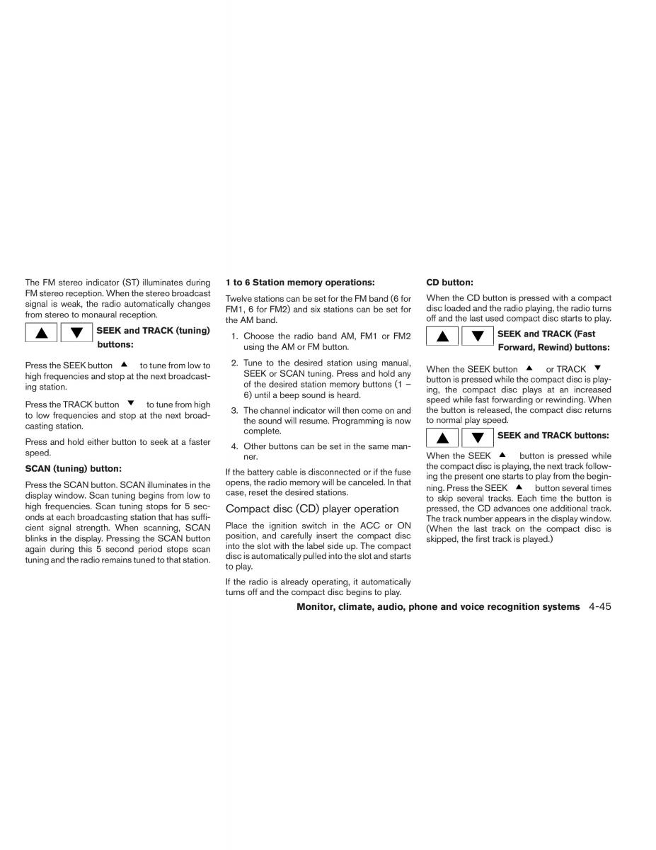 Nissan Altima L33 V 5 owners manual / page 214