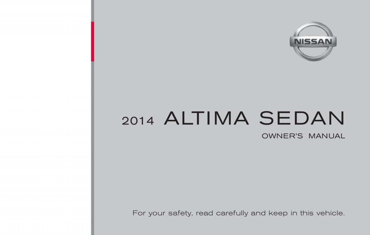 Nissan Altima L33 V 5 owners manual / page 1