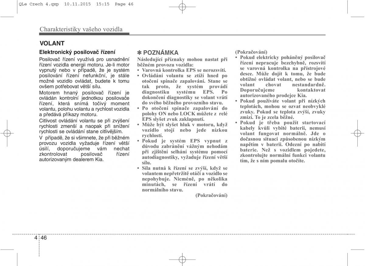KIA Sportage IV navod k obsludze / page 135