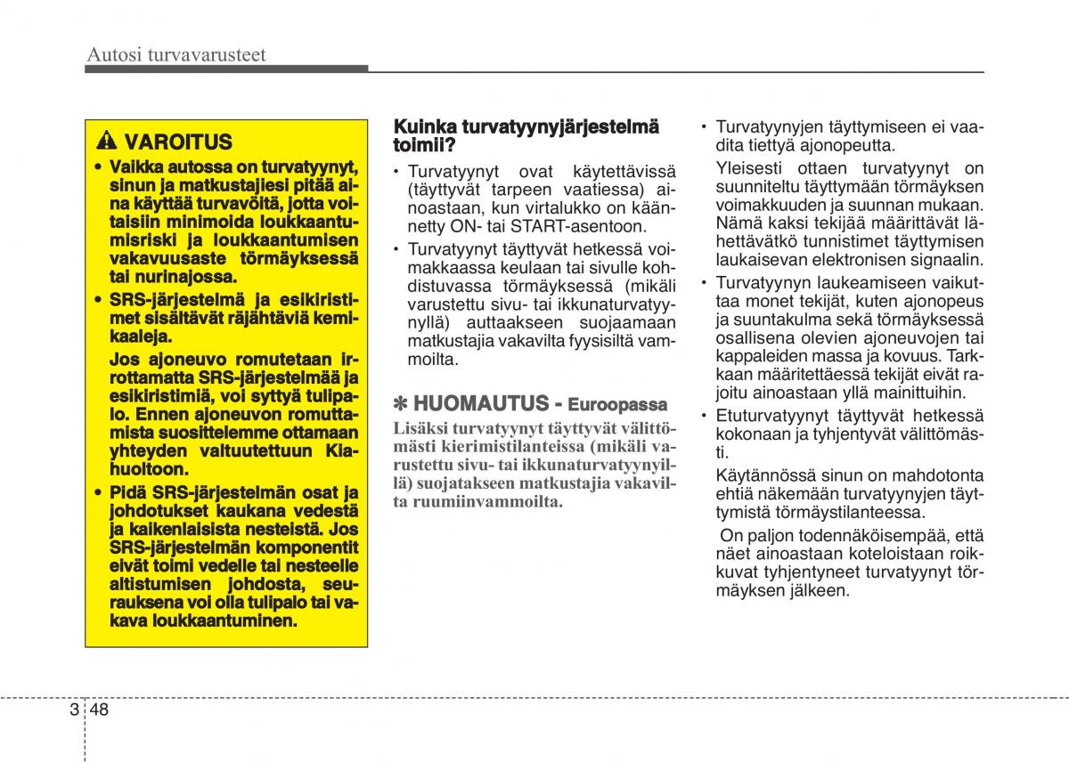 KIA Sportage IV omistajan kasikirja / page 67