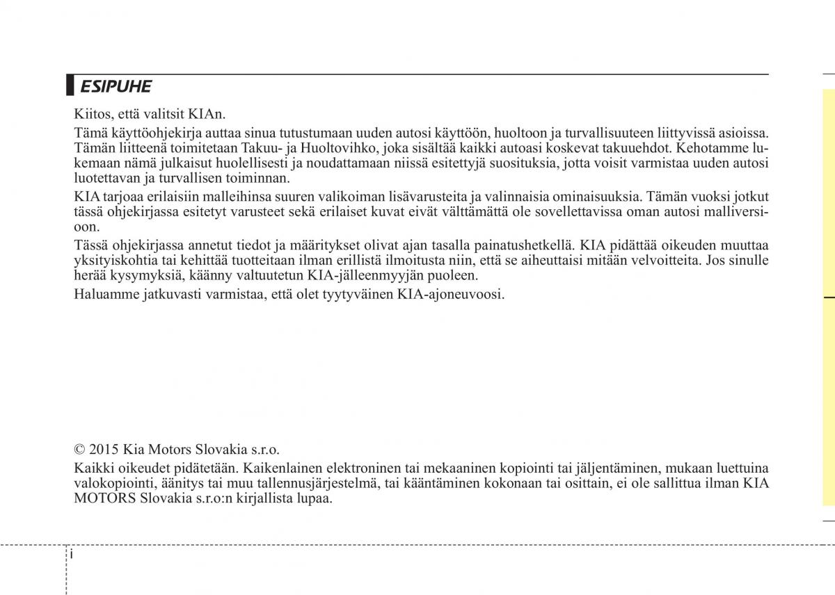 KIA Sportage IV omistajan kasikirja / page 3
