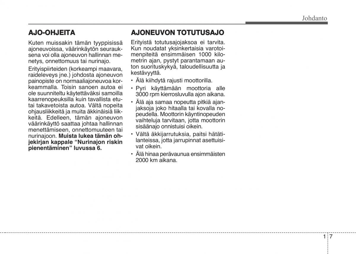 KIA Sportage IV omistajan kasikirja / page 11