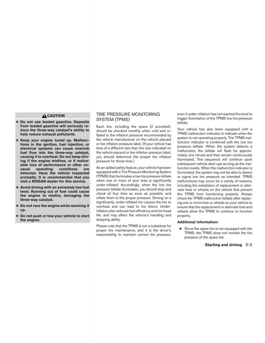 Nissan Altima L33 FL V 5  owners manual / page 292
