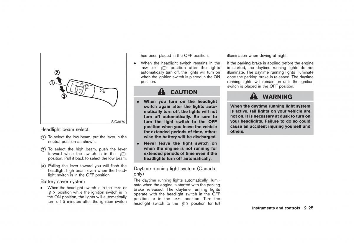 Nissan Cube owners manual / page 99