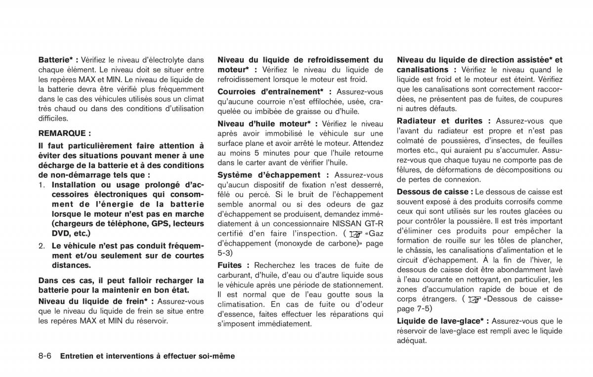 Nissan GT R FL manuel du proprietaire / page 309