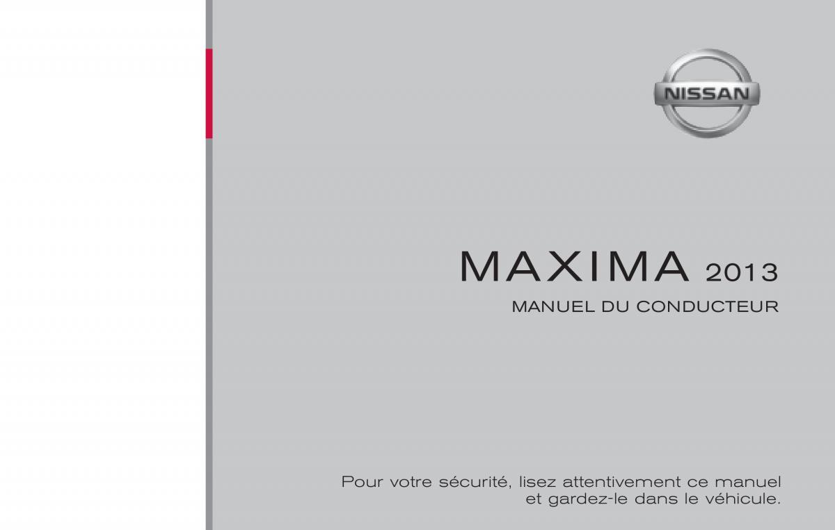 Nissan Maxima VII 7 A35 manuel du proprietaire / page 1