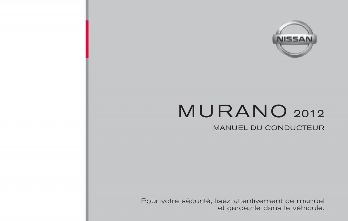 Nissan Murano Z51 manuel du proprietaire / page 1
