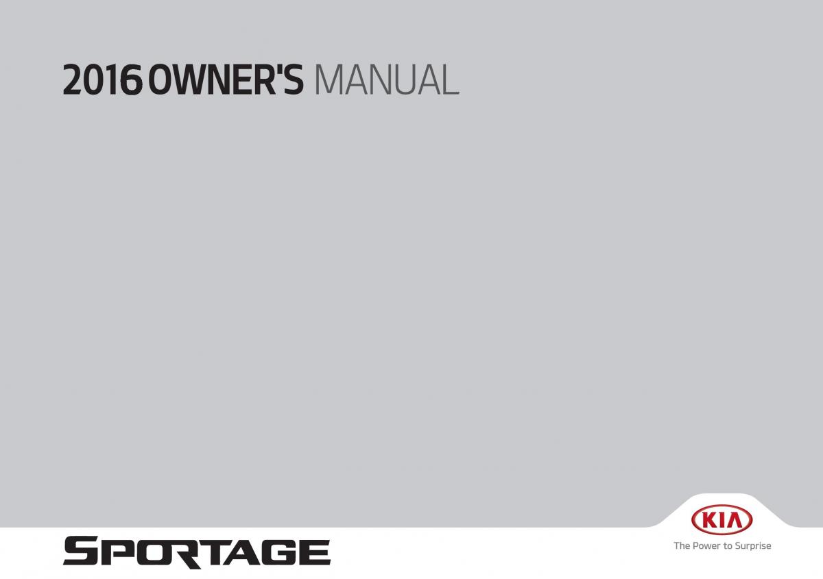 KIA Sportage IV owners manual / page 1