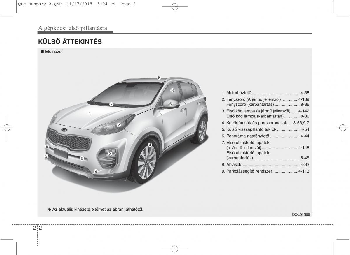 KIA Sportage IV Kezelesi utmutato / page 12