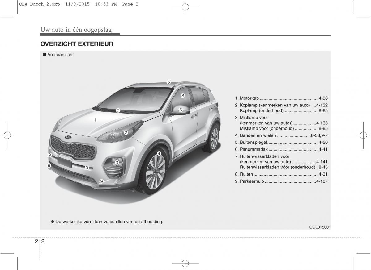 KIA Sportage IV handleiding / page 12