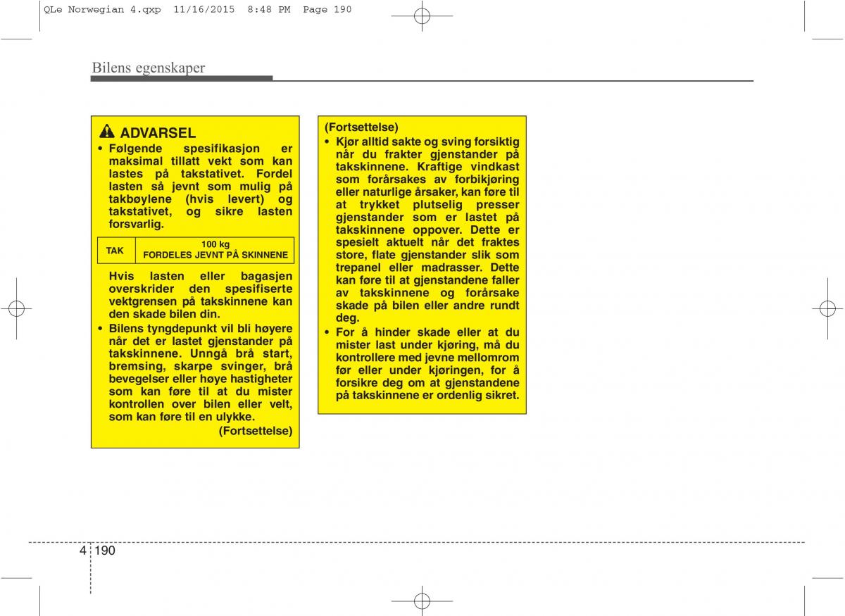 KIA Sportage IV bruksanvisningen / page 275
