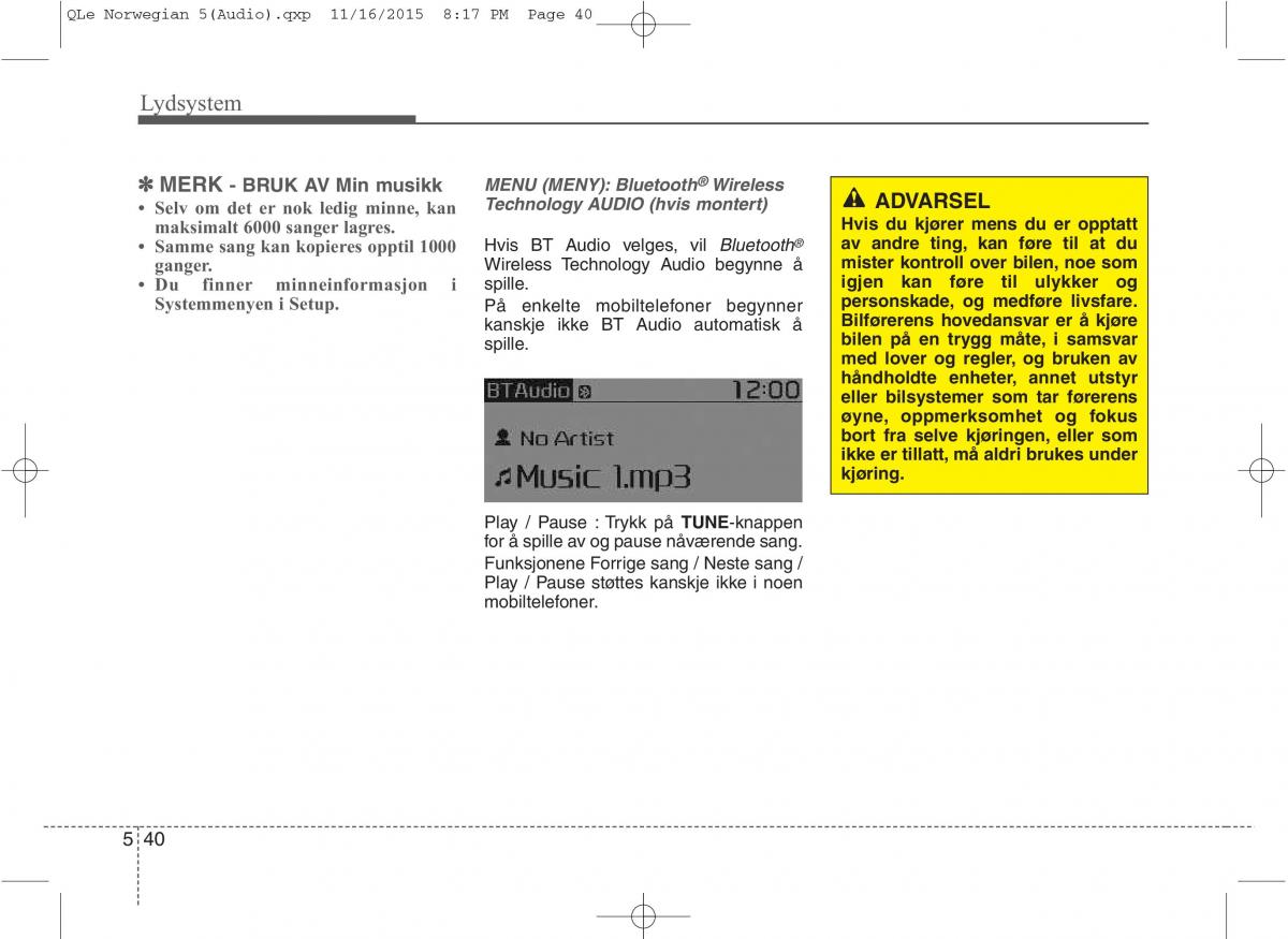 KIA Sportage IV bruksanvisningen / page 315