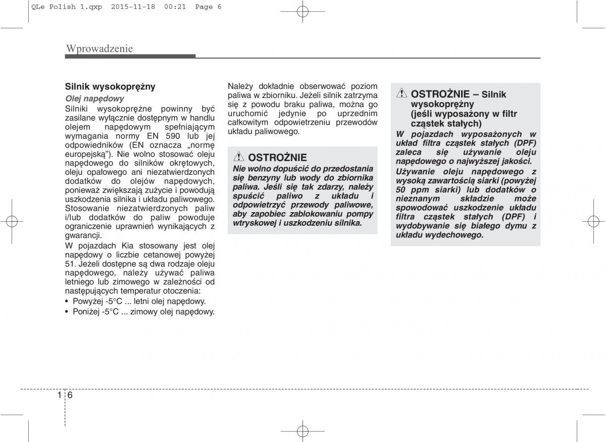 KIA Sportage IV instrukcja obslugi / page 9