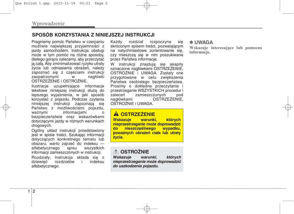 KIA Sportage IV instrukcja obslugi / page 5