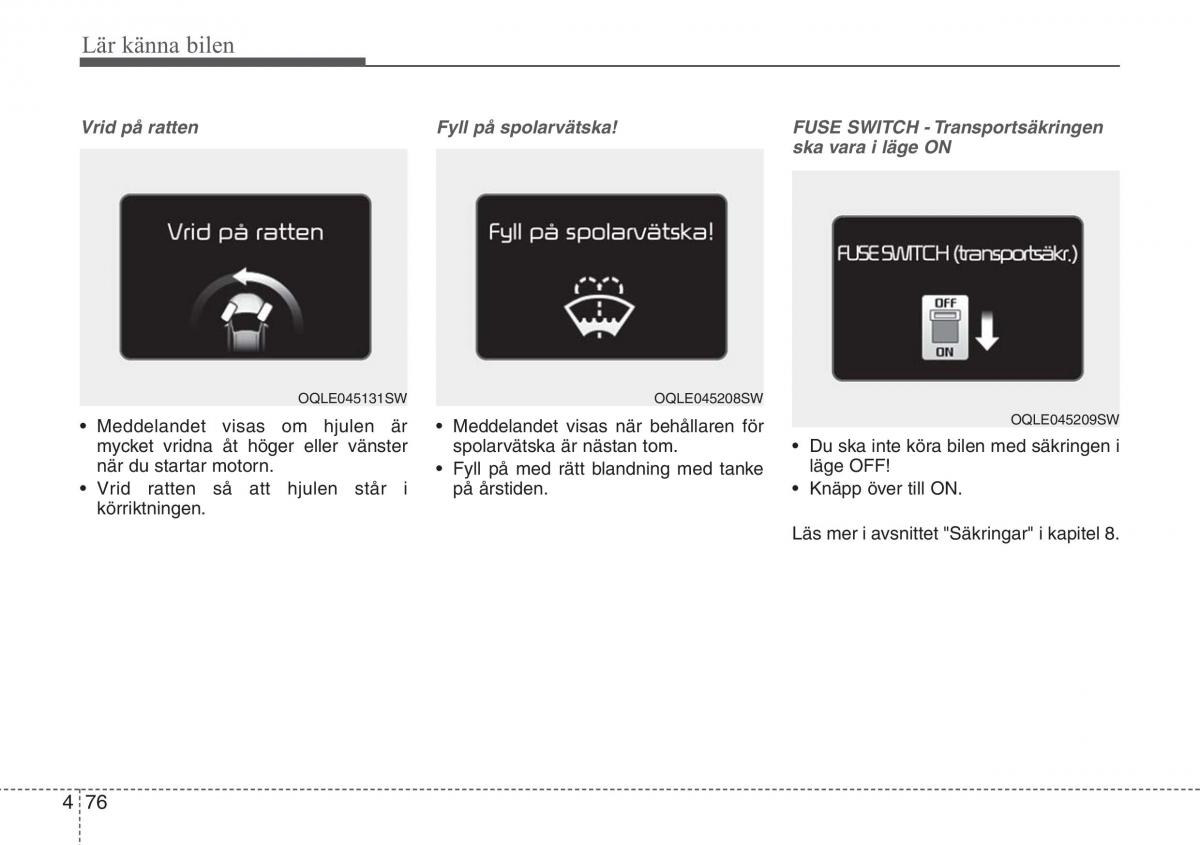 KIA Sportage IV instruktionsbok / page 166