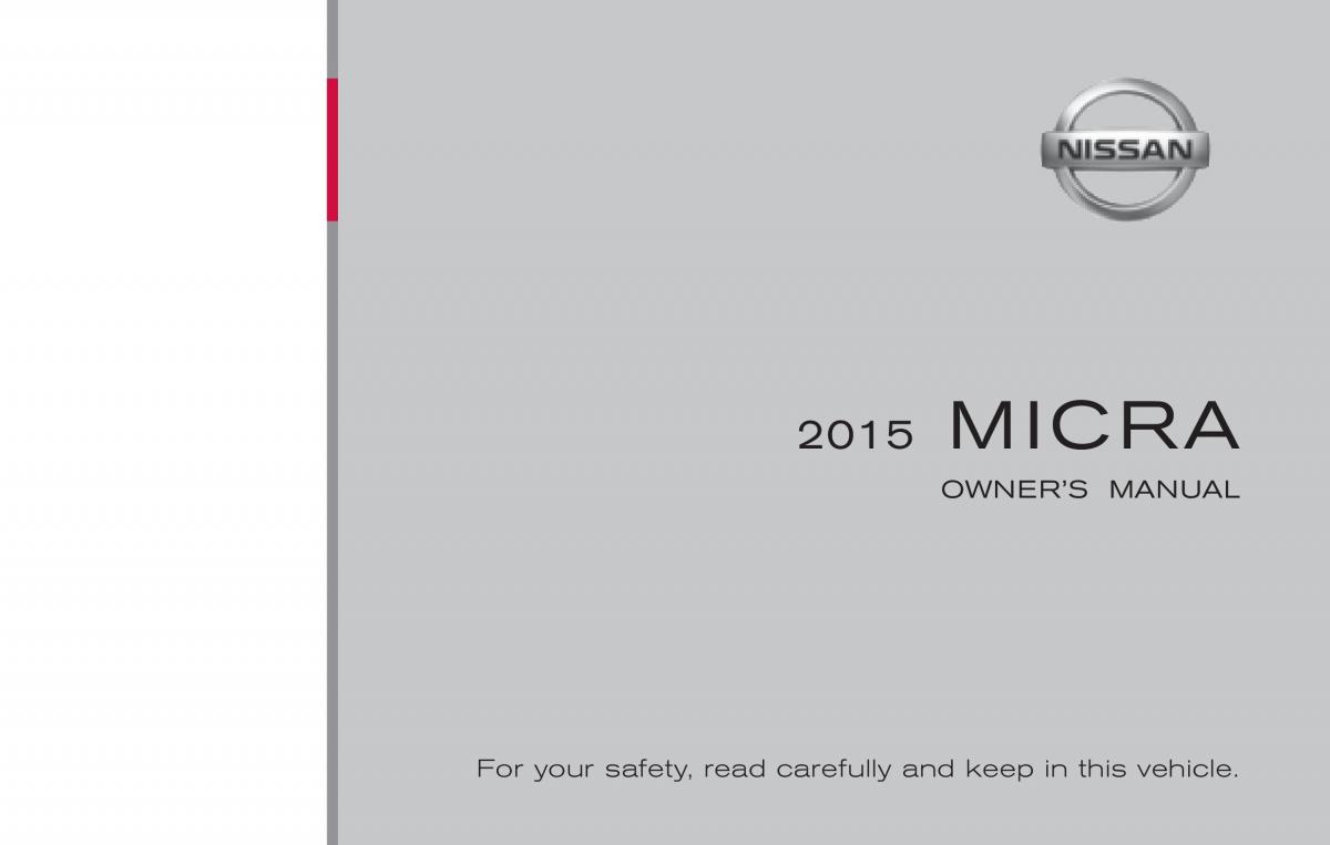 Nissan Micra K13 FL owners manual / page 1