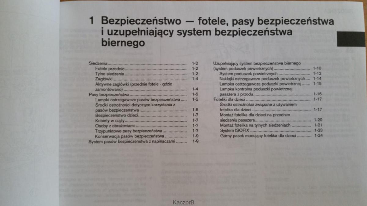 Nissan Note I 1 E11 instrukcja obslugi / page 14