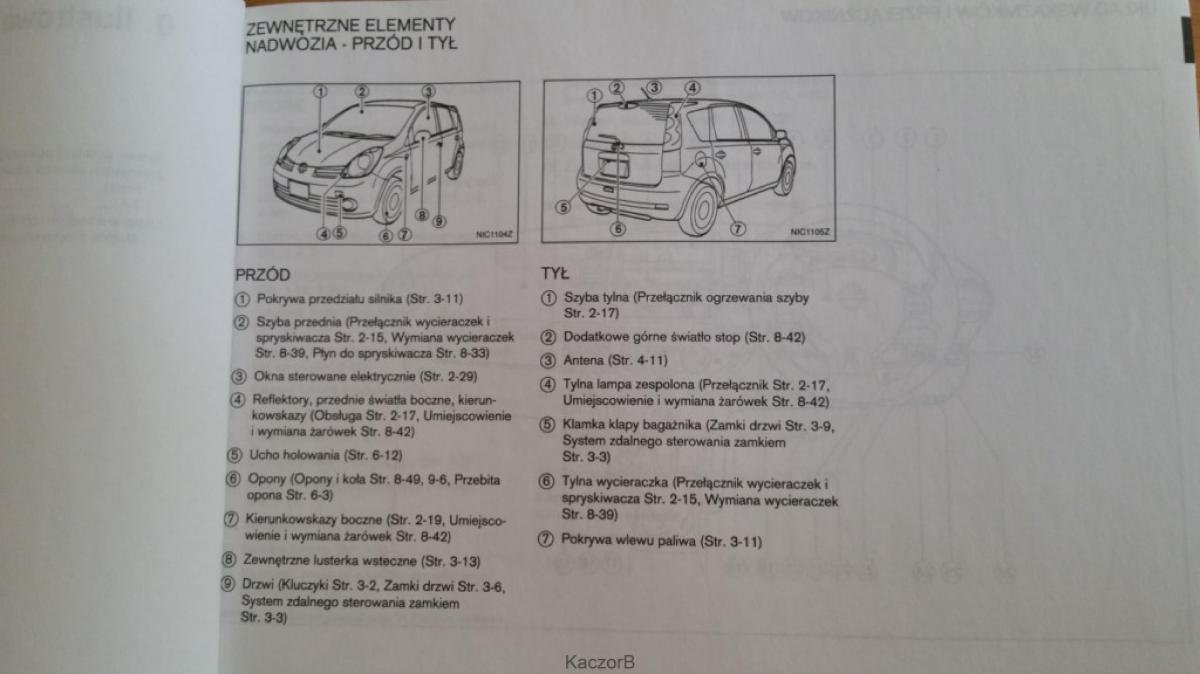 Nissan Note I 1 E11 instrukcja obslugi / page 5