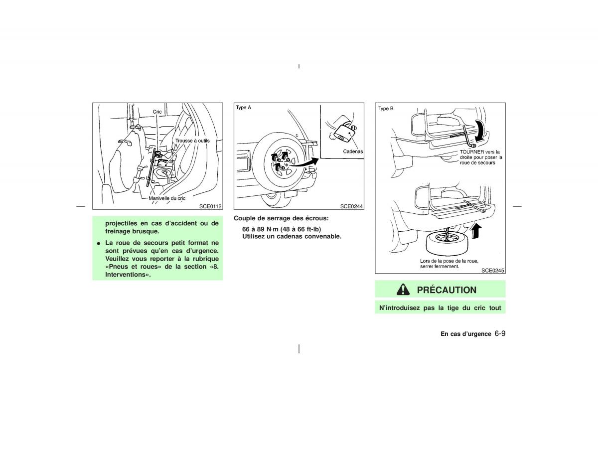 Nissan Pathfinder II 2 R50 manuel du proprietaire / page 208