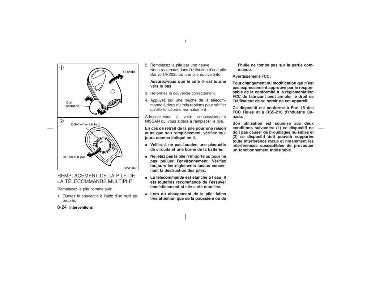 Nissan Pathfinder II 2 R50 manuel du proprietaire / page 249