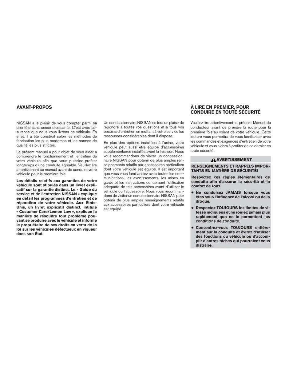 Nissan Pathfinder III 3 R52 manuel du proprietaire / page 2