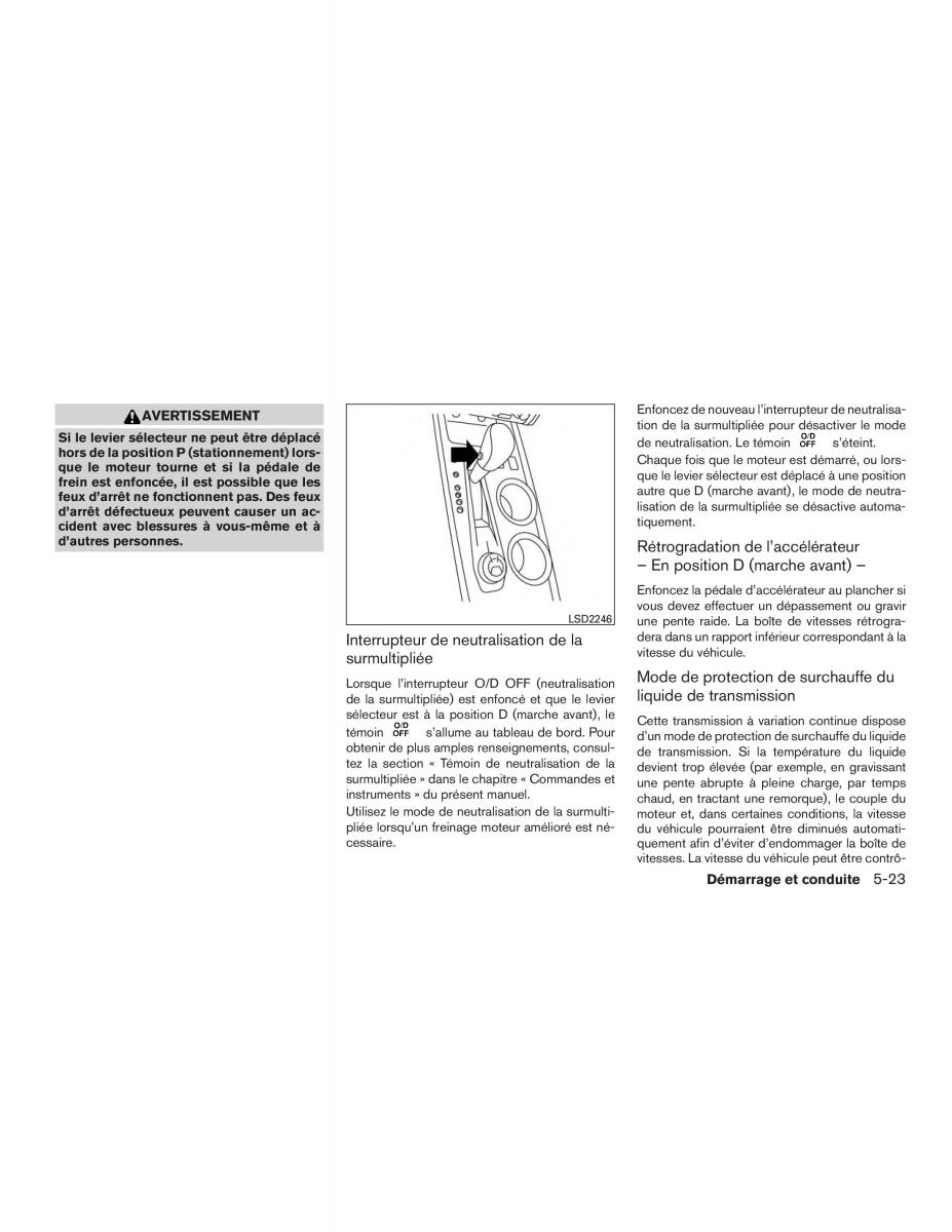 Nissan Pathfinder III 3 R52 manuel du proprietaire / page 428