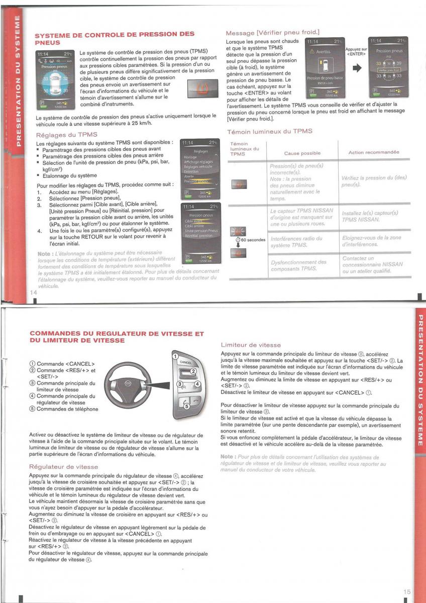 Nissan Pulsar manuel du proprietaire / page 7