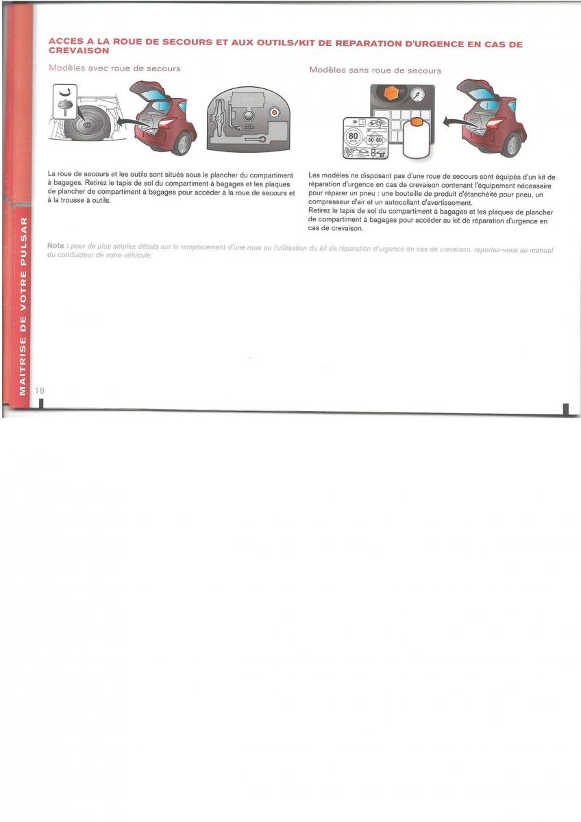 Nissan Pulsar manuel du proprietaire / page 9