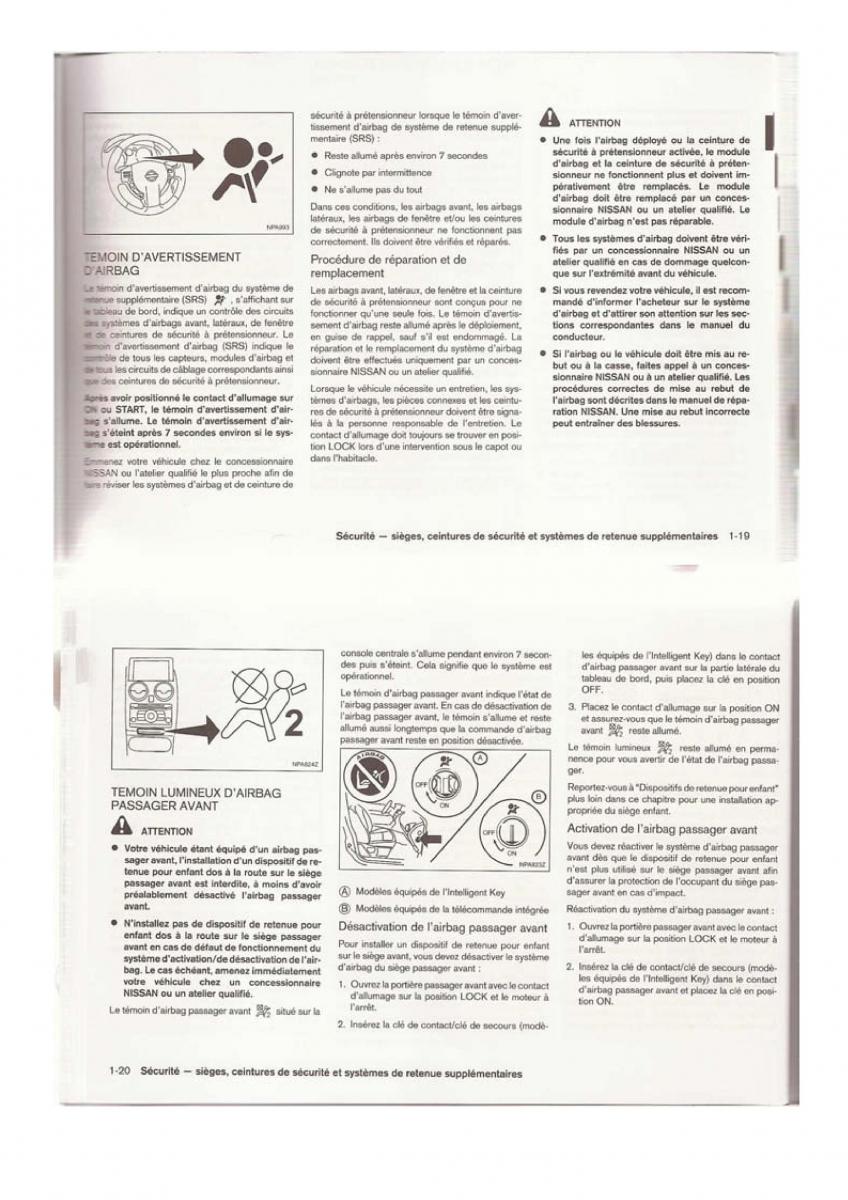 Nissan Qashqai I 1 manuel du proprietaire / page 16