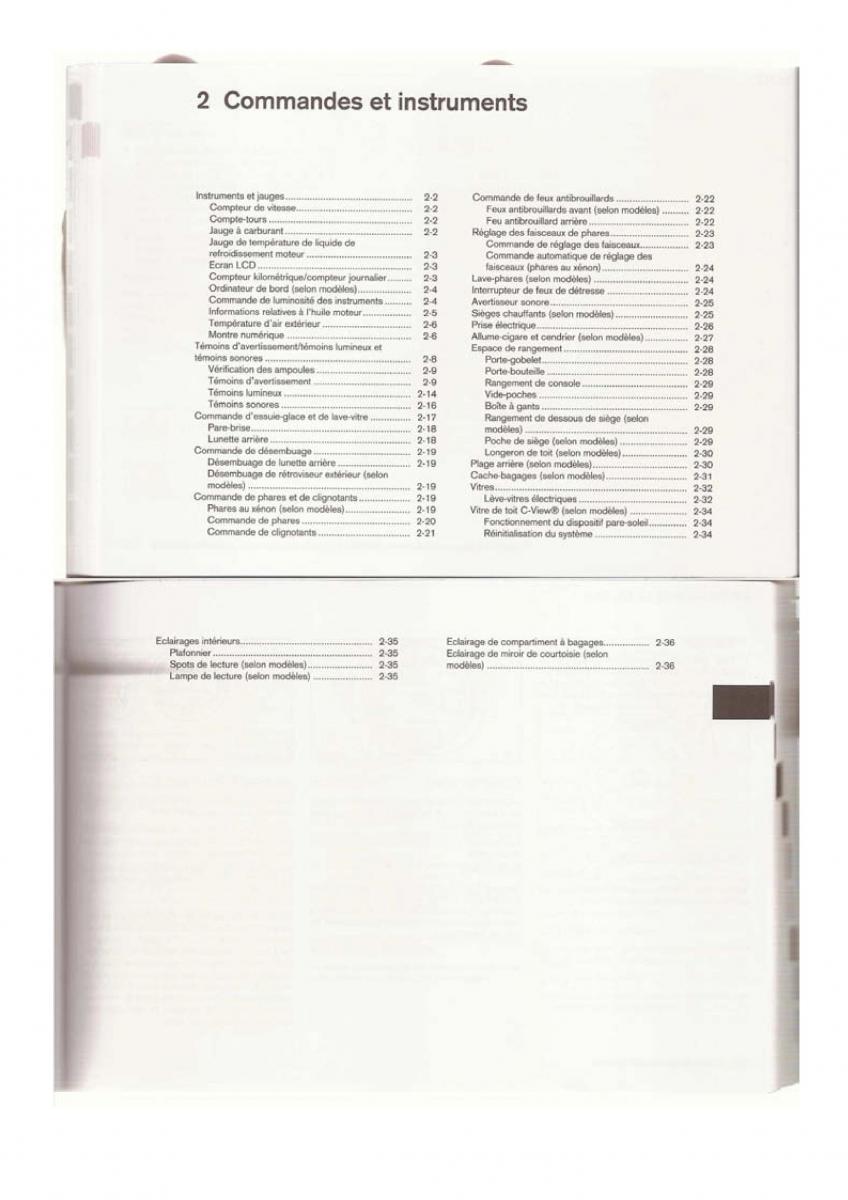 Nissan Qashqai I 1 manuel du proprietaire / page 23