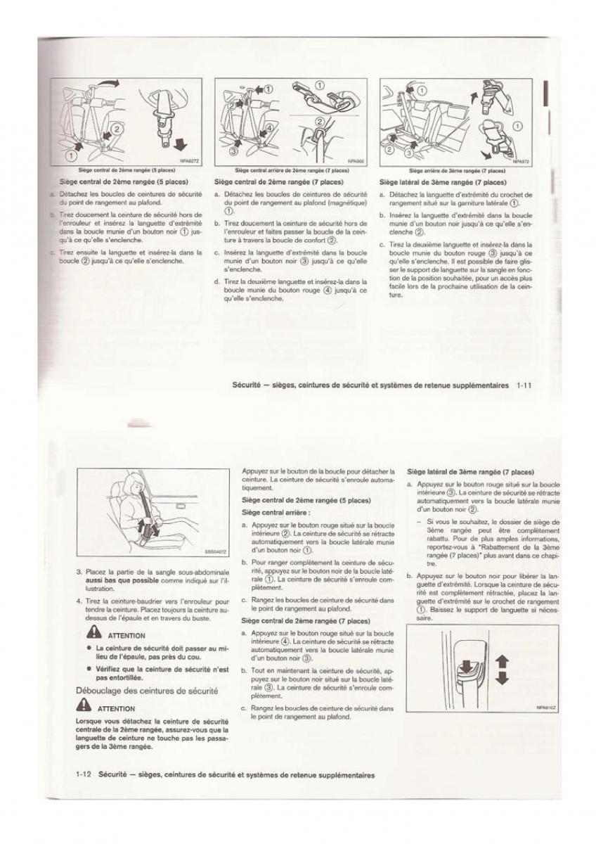 Nissan Qashqai I 1 manuel du proprietaire / page 12