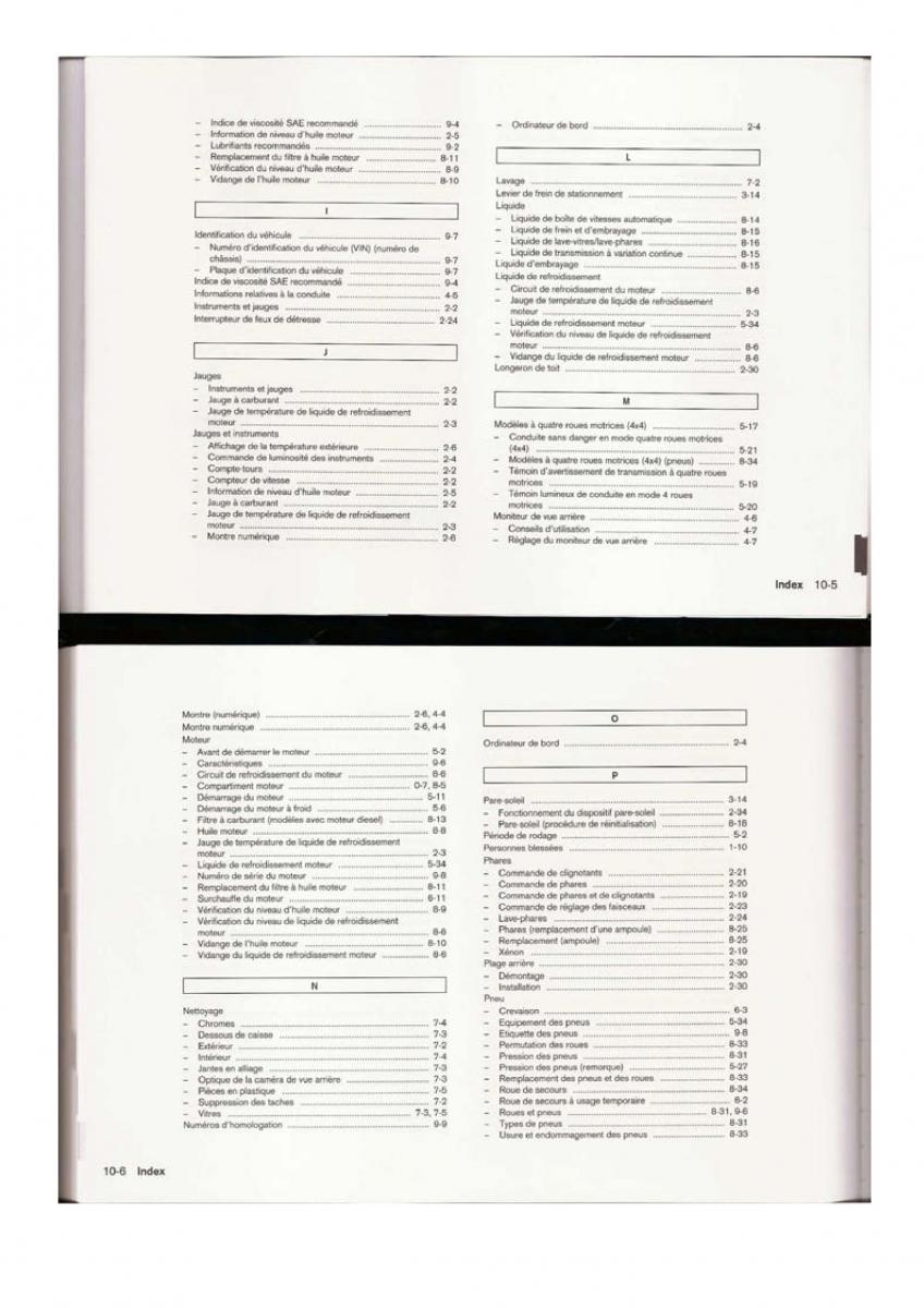 Nissan Qashqai I 1 manuel du proprietaire / page 127